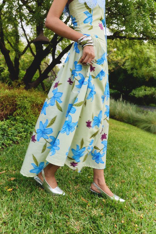 Blue Lily (With Cape) Dress