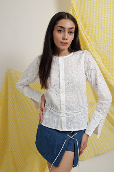 Ivory pearl shirt