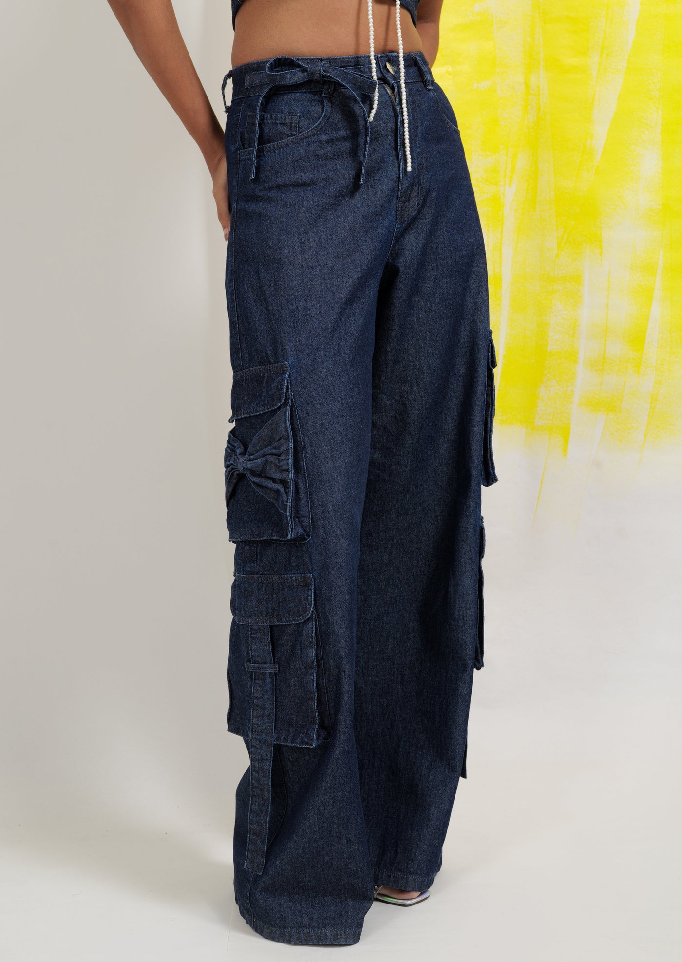 Indigo cargo pants