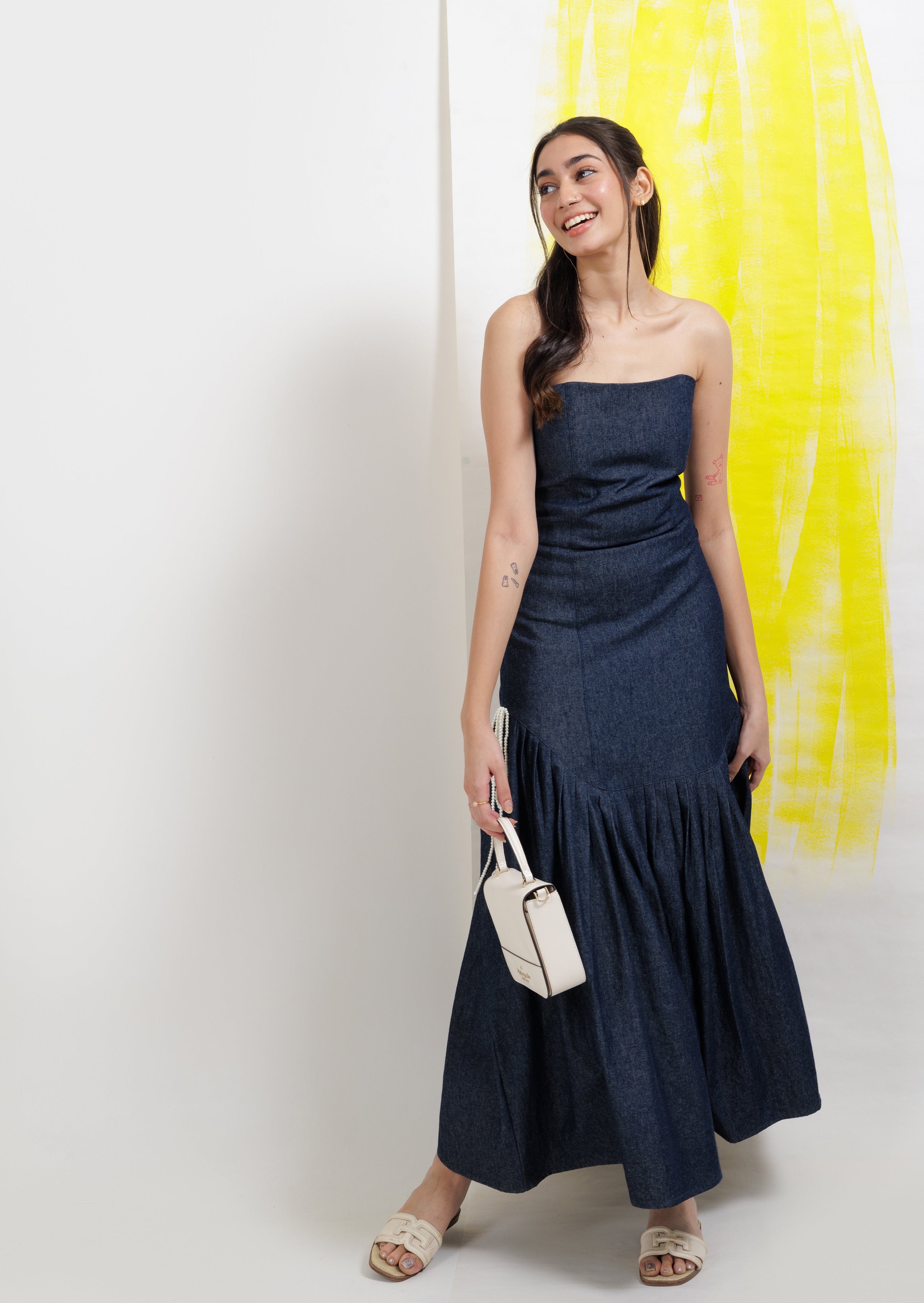 horizon blue dress Azure Horizon Maxi Dress Blue