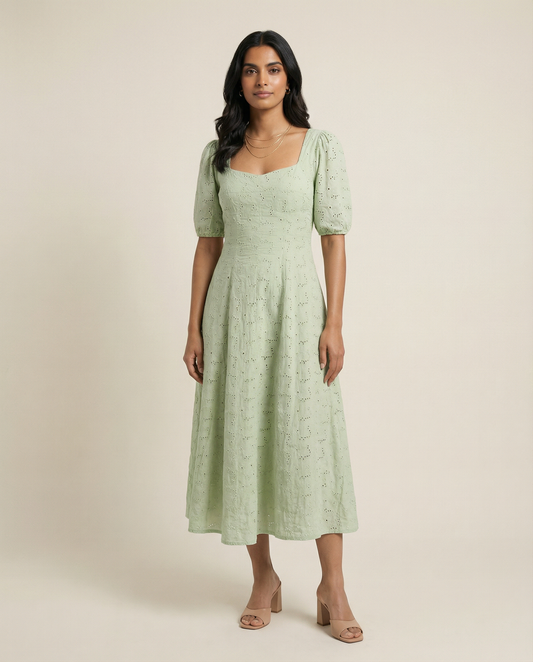 Tulip Green Maxi Dress