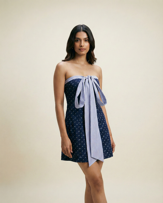 Dotty Denim Mini Dress