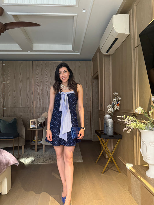 Dotty Denim Mini Dress