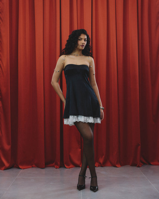 Natasha black mini dress