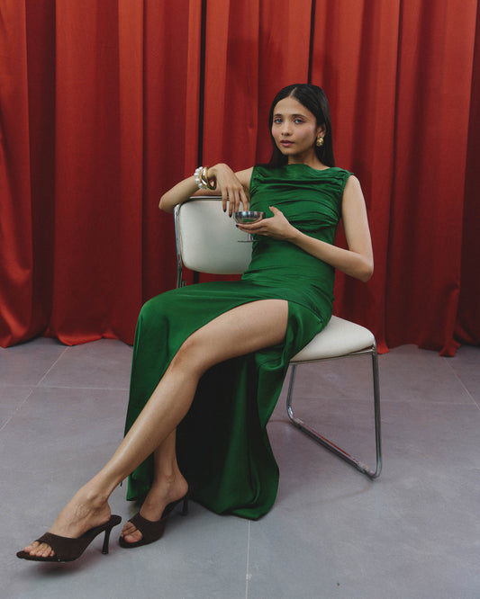 Saanchi green maxi dress