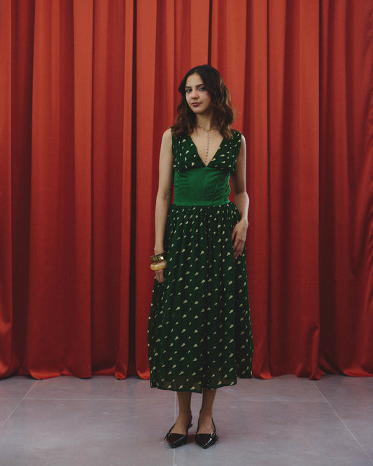 Alaviaa polka print midi dress