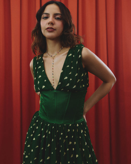 Alaviaa polka print midi dress