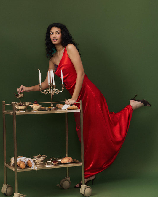 Deepika orange maxi dress