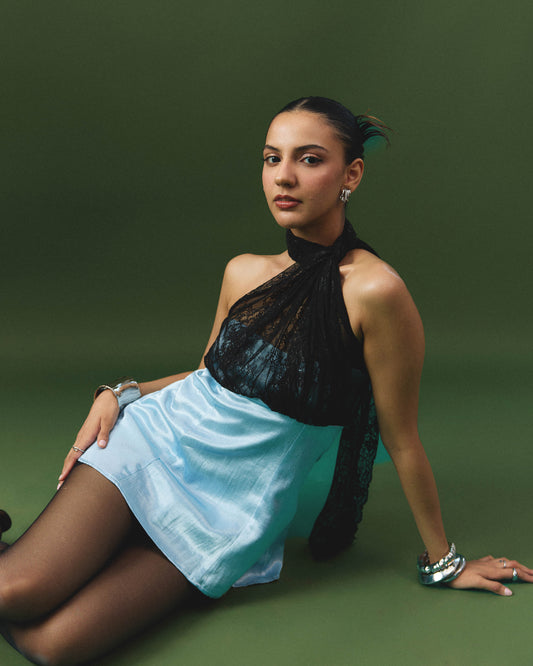 Shreeya baby blue lace top