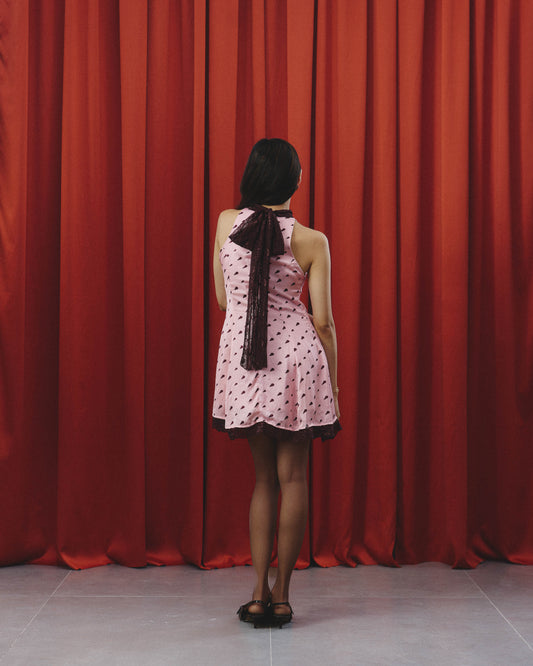 Kritika pink polka mini dress