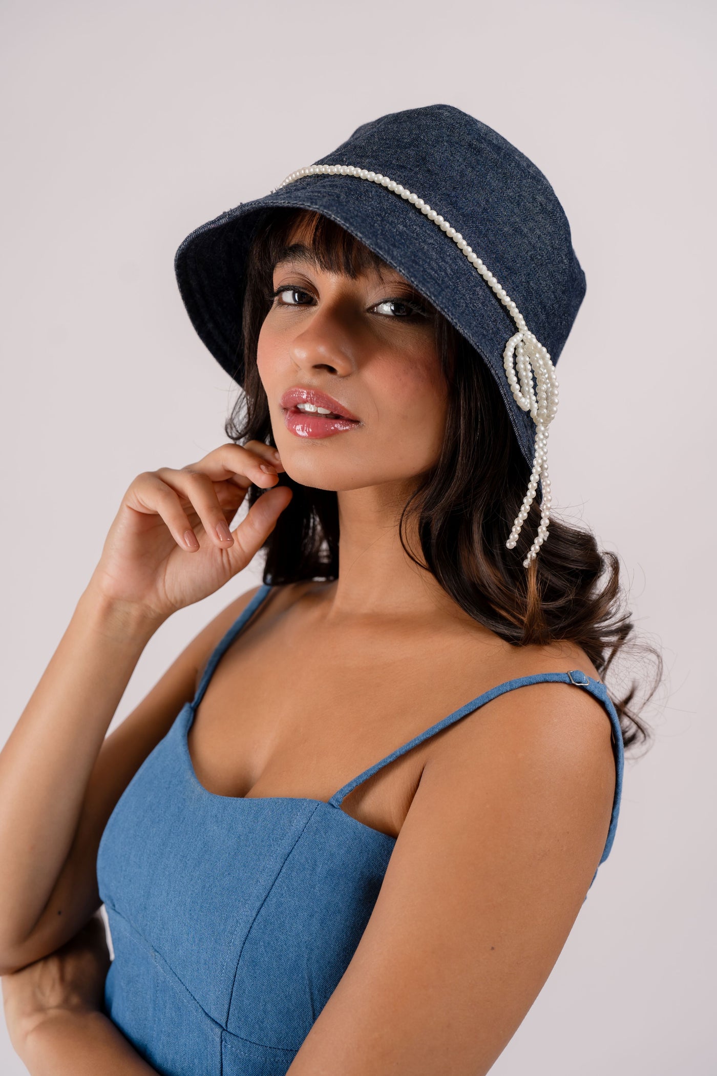 Denim bucket hat