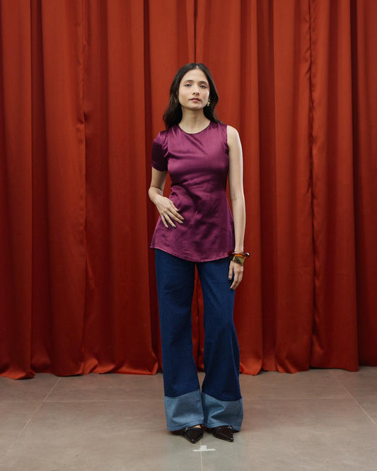 Niharika blue denim pants