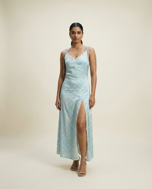 Horizon Polka Slip dress