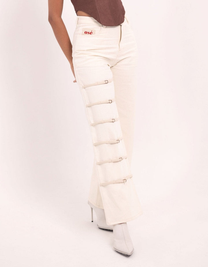 Ivory buckle pants - Osé Studios