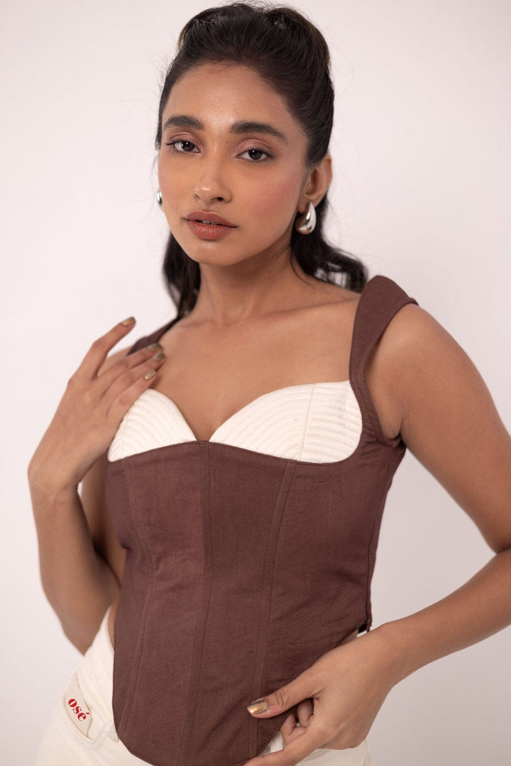 Mocha swirl corset - Osé Studios