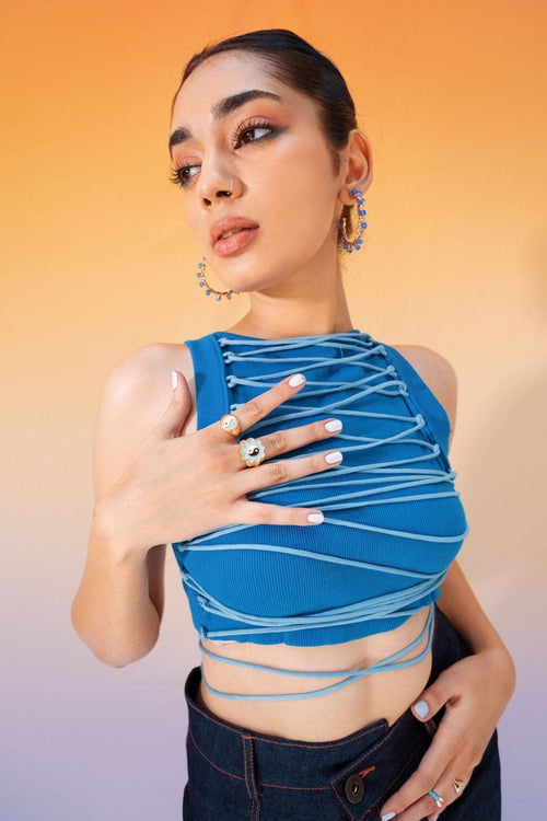 Osé Studios Clothing Heart strings top WHITE