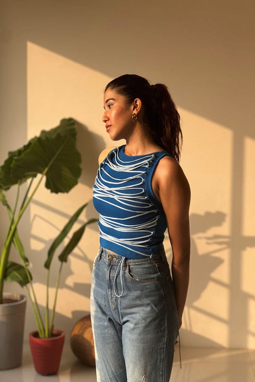 Osé Studios Clothing Heart strings top WHITE